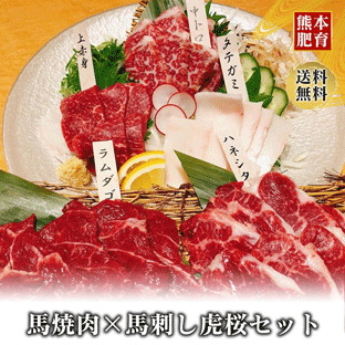 虎桜セット02　馬刺し5種250g+馬焼き肉2種200g